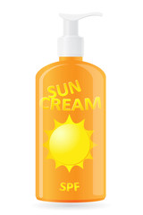 sun cream vector illustration