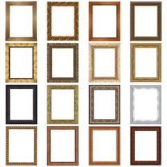 Set of wooden frames