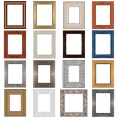 Set of wooden frames