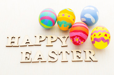 Colorful painted easter egg