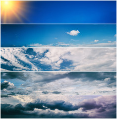 Set of sky banners