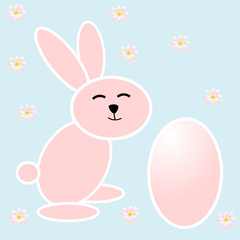 Immagine di Pasqua con coniglio e uovo