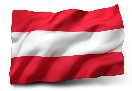 National Flagge im Vintage Design Österreich Flag of Austria - Blechschild  30 x 20 cm