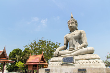 Unfinished concrete image of buddha