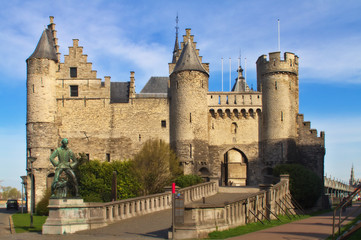Fototapeta premium Steen castle, Antwerp Balgium