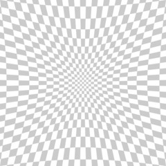 abstract square tile perspective fish eye lens white and gray te