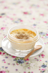 Creme Brulee in transparent pot