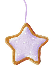 Gingerbread christmas star cookie