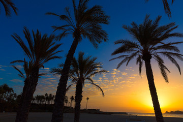 Fototapeta na wymiar Javea Plaża w El Arenal, wschód słońca, Morza Śródziemnego Hiszpania
