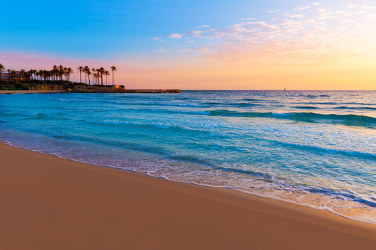 Javea El Arenal beach sunrise Mediterranean Spain