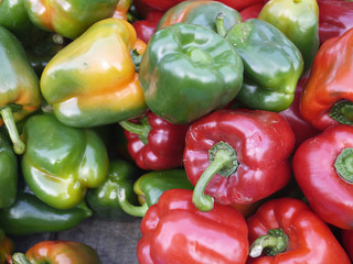 poivrons rouges et verts