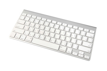 keyboard of a modern laptop isolated on a white
