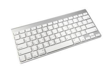 keyboard of a modern laptop isolated on a white