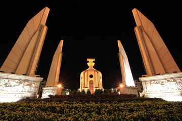 Democracy monument of Thailand in center of Bangkok