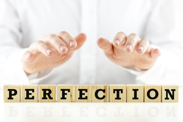 Conceptual image with the word Perfection