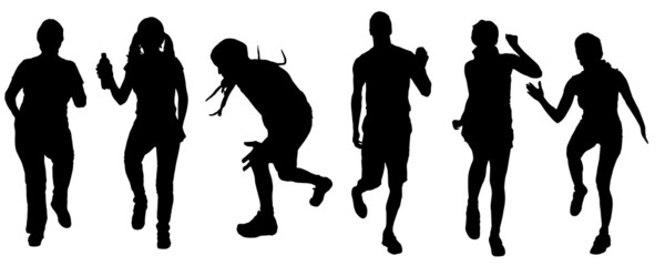 Vector silhouette of a people.