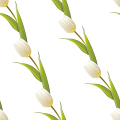 Fototapeta na wymiar Tulip, floral background, seamless pattern.