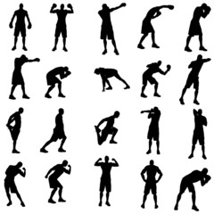 Vector silhouette of a people.