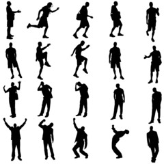 Vector silhouettes of different people.