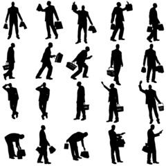 Vector silhouette of a man.