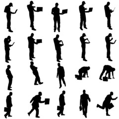 Vector silhouettes of different people.