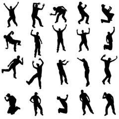 Vector silhouette of people.