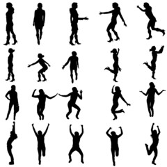 Vector silhouettes of different people.