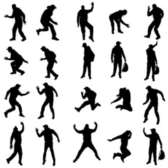 Vector silhouette of people.
