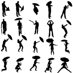 Vector silhouette of people.