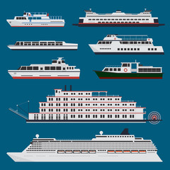 Fototapeta premium Passenger ships infographic