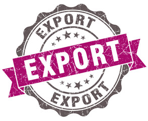 Fototapeta premium Export violet grunge retro style isolated seal