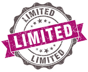 Obraz premium Limited violet grunge retro style isolated seal