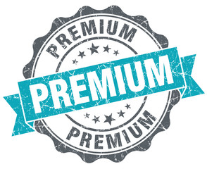 Obraz premium Premium turquoise grunge retro style isolated seal