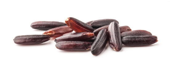 Dark wild rice isolated on white background