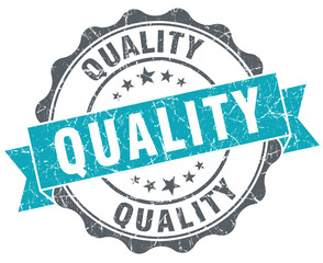 Quality turquoise grunge retro style isolated seal