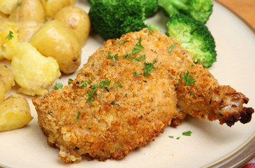 Chicken Kiev Breast with Vegetables