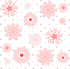 The vector illustration of flowers