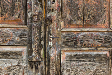 Vintage wooden door.