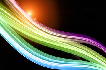 futuristic wave background design with lights