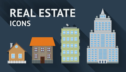 Real estate icons set