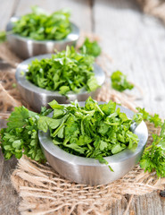 Obraz na płótnie Canvas Fresh cutted Herbs (Parsley)