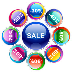 Colorful discount labels 12