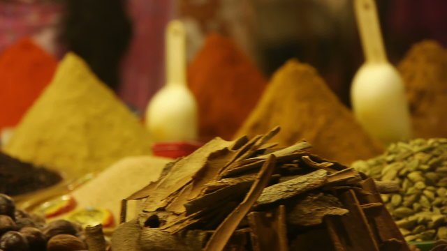Different spices at Goa market