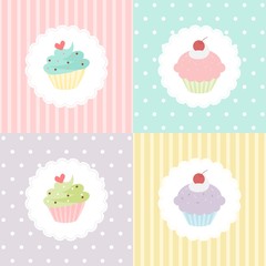 Pastel Cupcakes