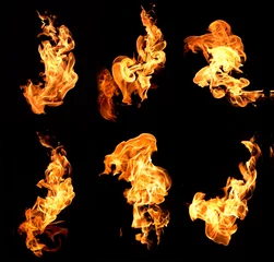 Peel and stick wall murals Flame flame