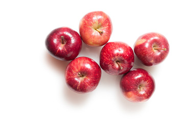 Apples on a white background