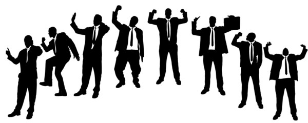 Vector silhouette of businessman.