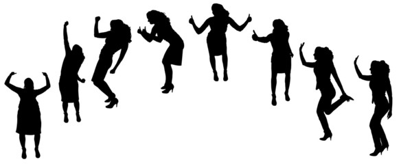 Vector silhouette of woman.