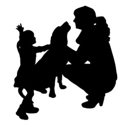 Vector silhouette of the woman.
