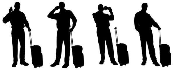 Vector silhouette of a man